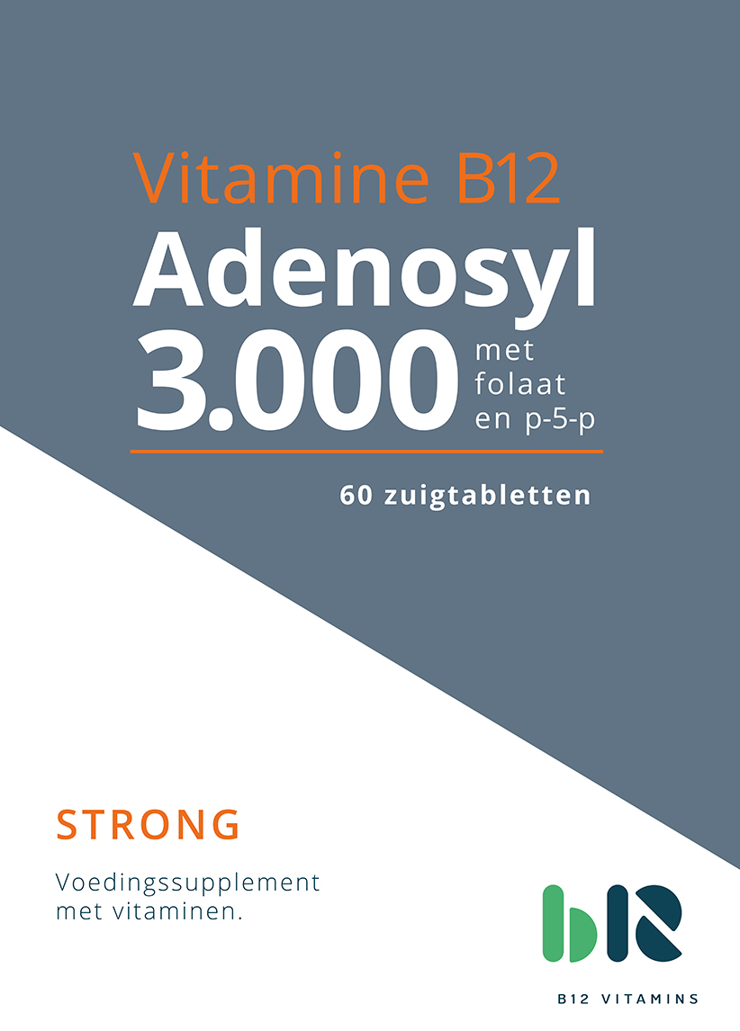 B12 Adenosyl 3000 met Folaat, 60 tabletten